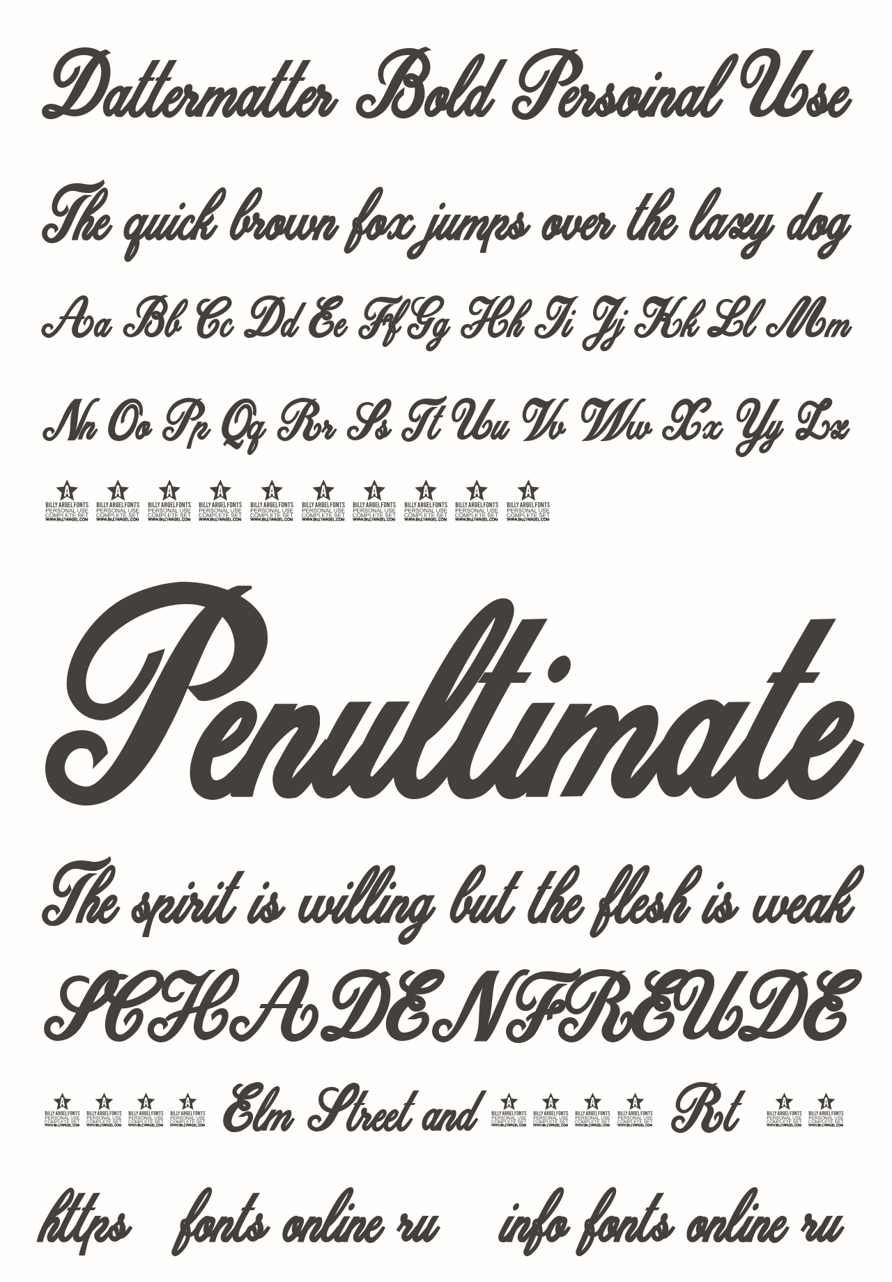 Dattermatter Bold Persoinal Use Free Font Download
